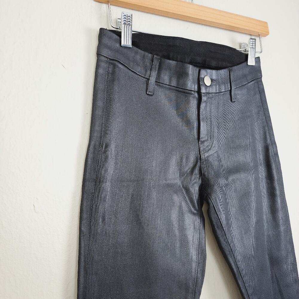 Koral Los Angeles Gunmetal Coated Skinny Legging Jean Metallic Size 26 Grey - Picture 7 of 10